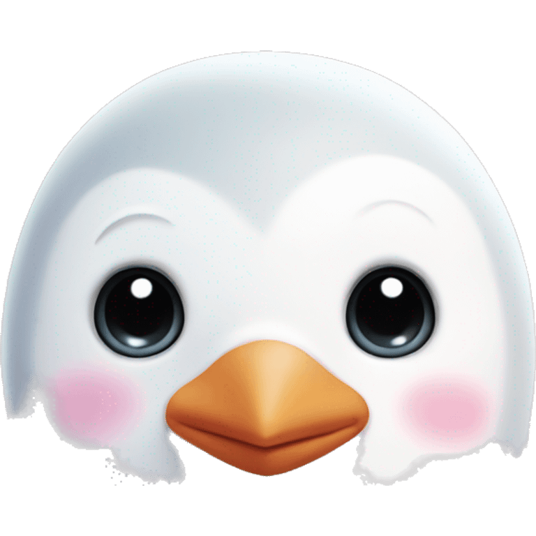 Pastel pink penguin emoji