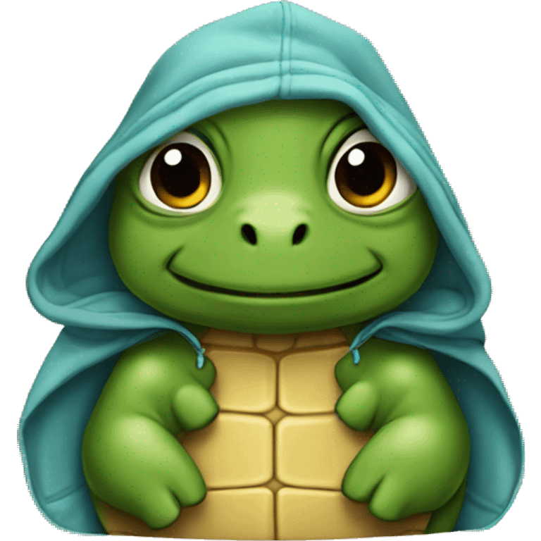 Turtle with a hoodie  emoji