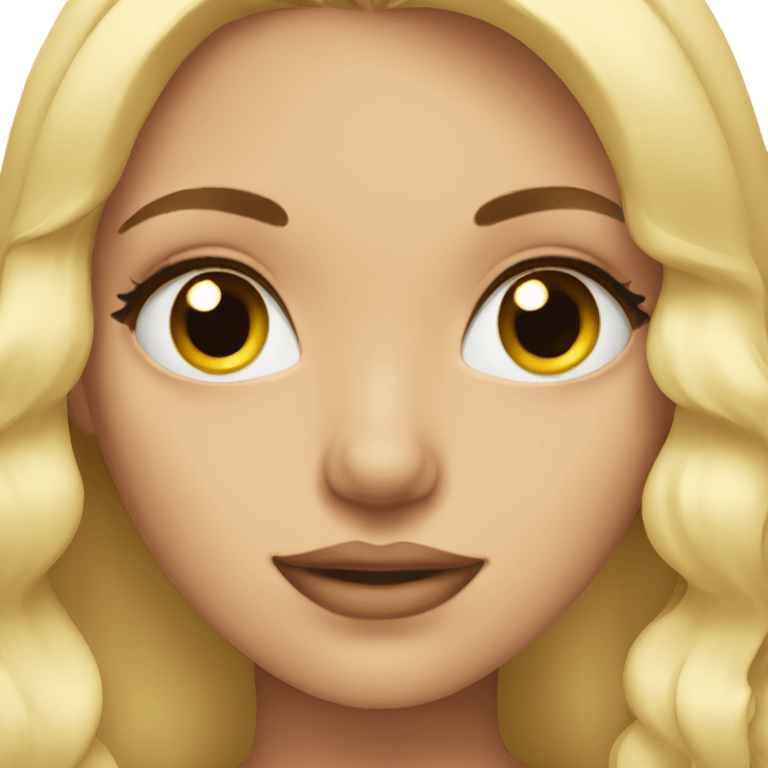 blonde girl with lashes  emoji