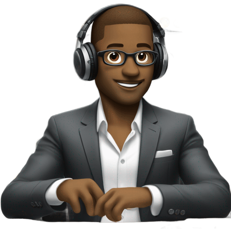 Business suit DJ emoji