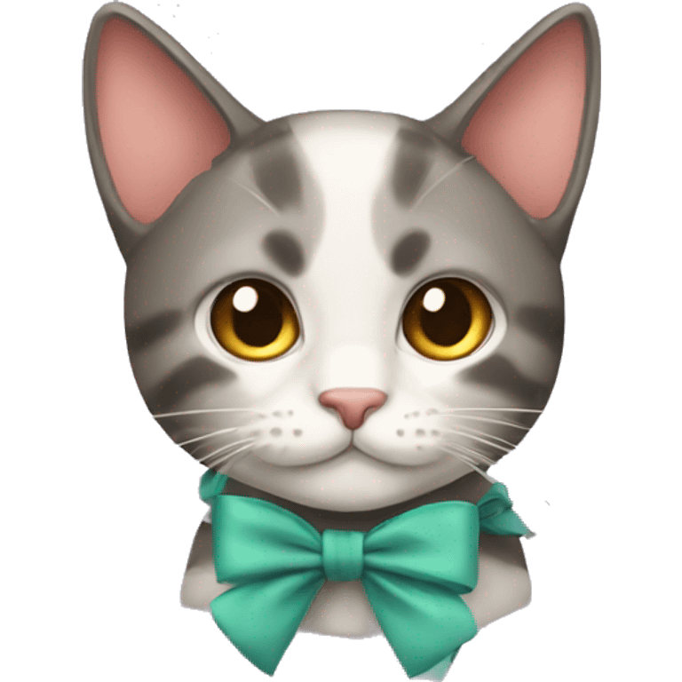 cat with bow  emoji