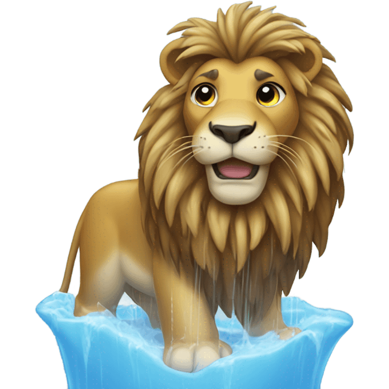 Lion in the shower emoji