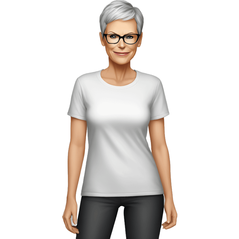 jamie lee curtis cartoon wearing tee emoji