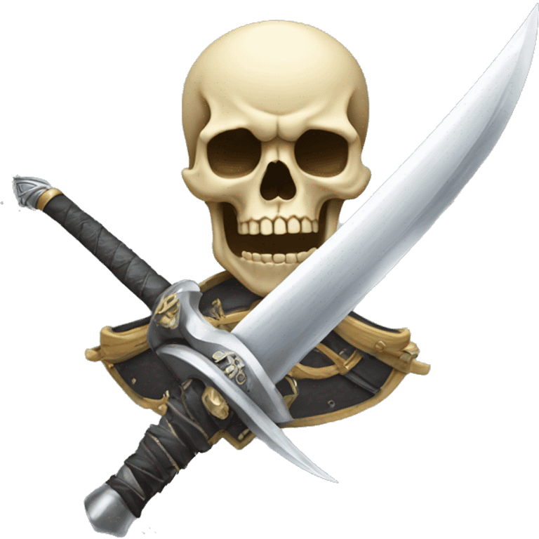 skull with sword throw it emoji