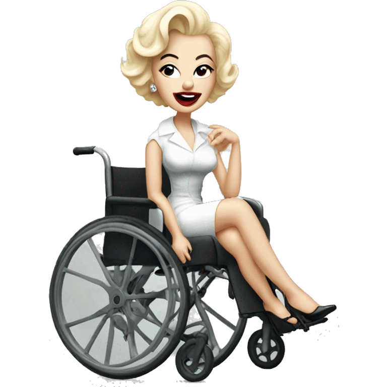 Marilyn Monroe in a wheelchair emoji