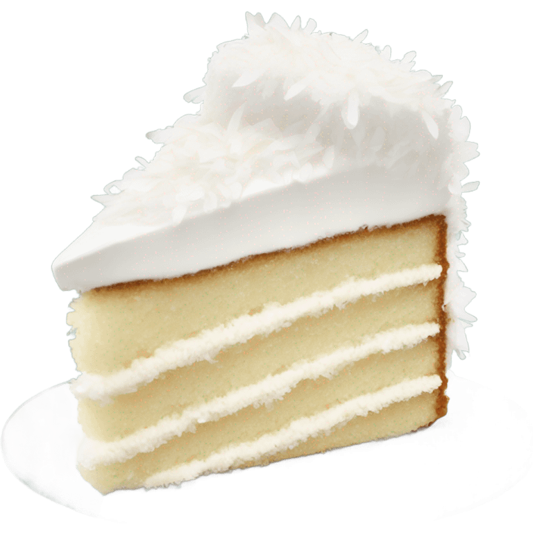 Coconut cake slice emoji