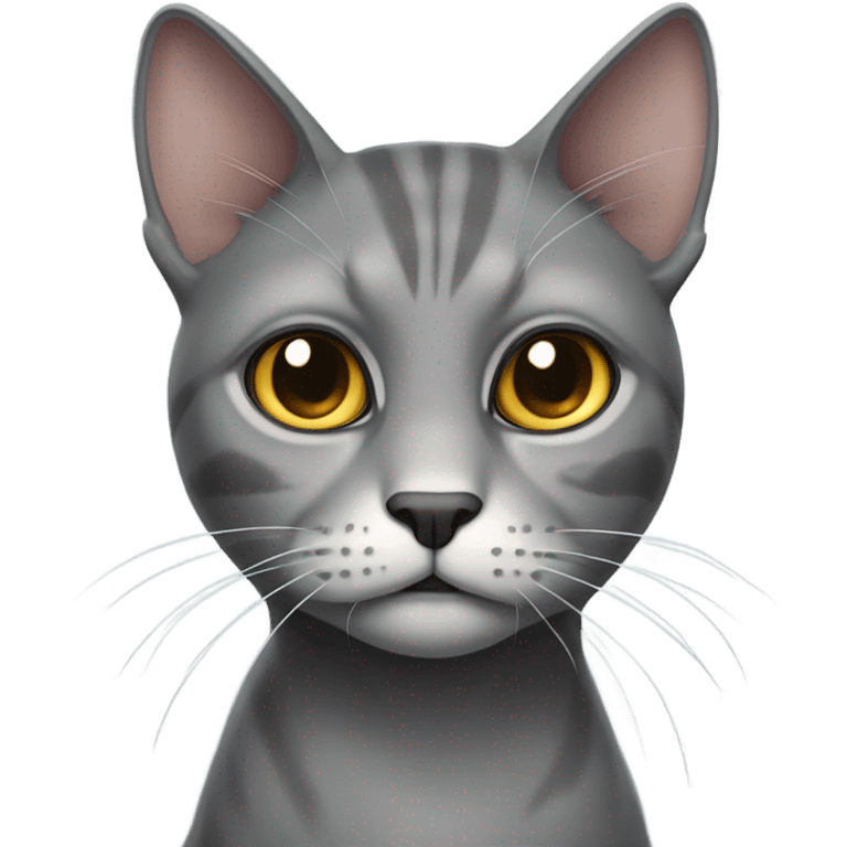 a starving grey cat emoji