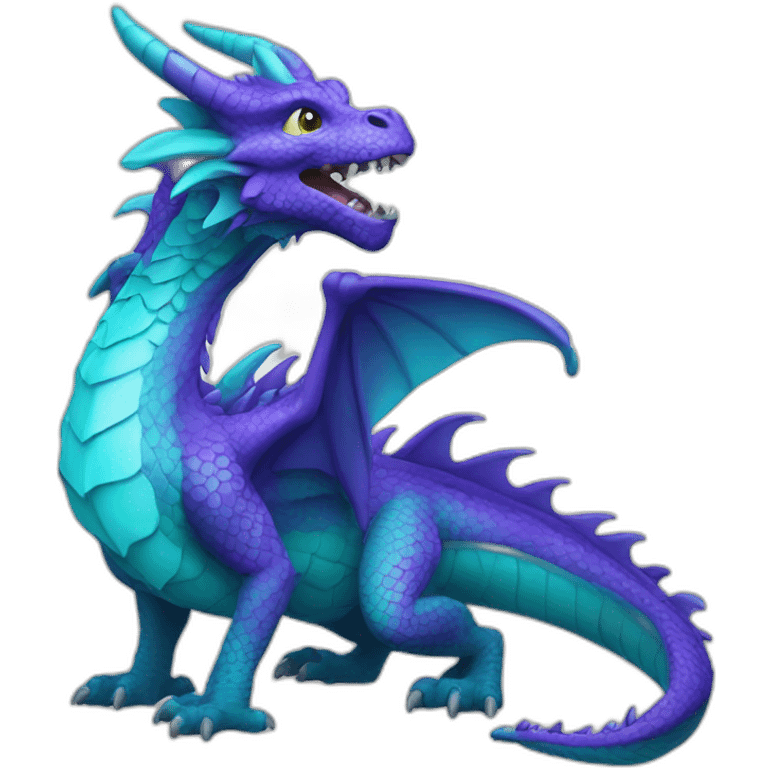 purple cyan dragon emoji