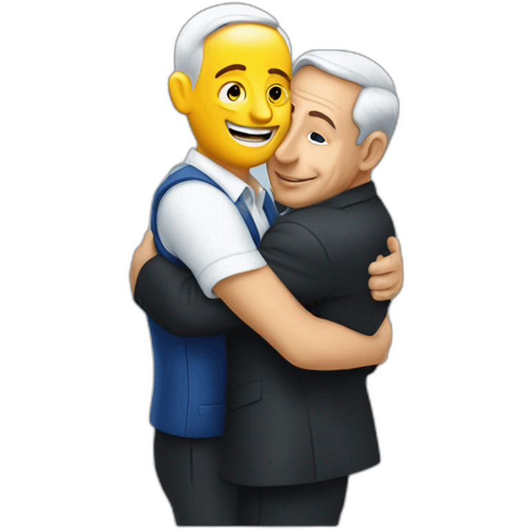 jonas gahr store hugging netanyahu emoji