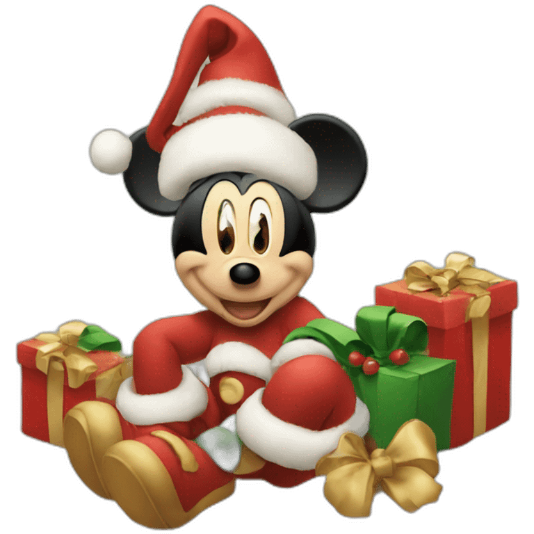 mickey christmas emoji