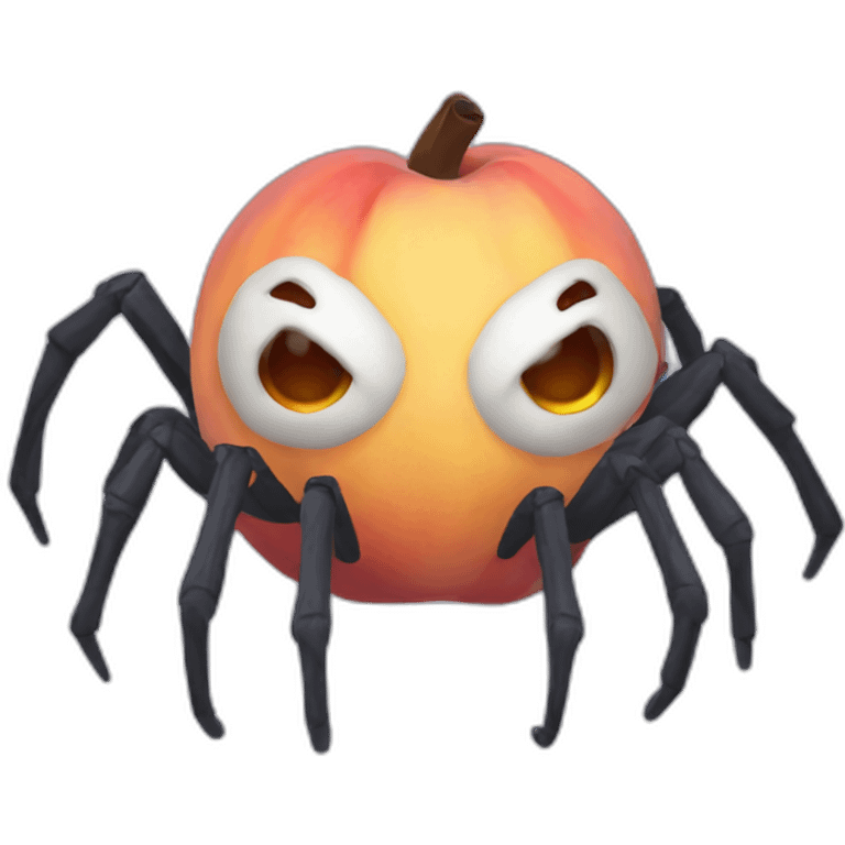 scary-spider-peach emoji