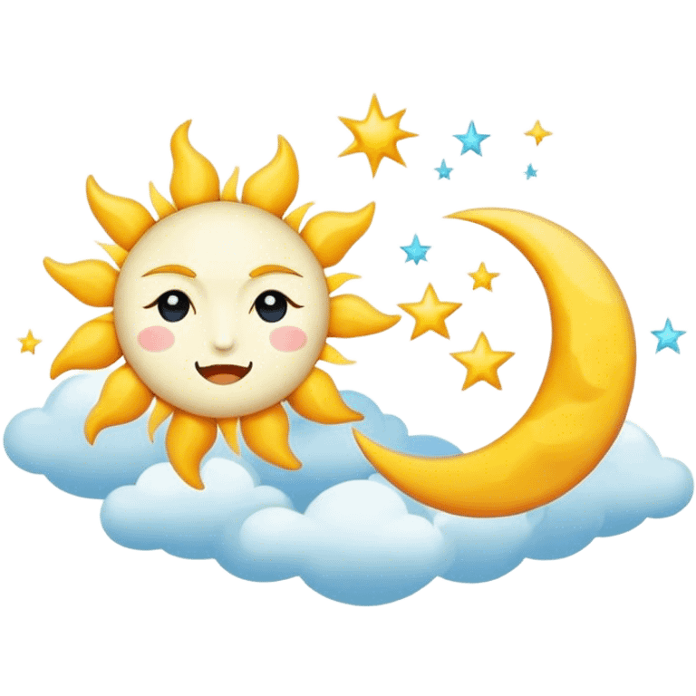 Sun and moon emoji