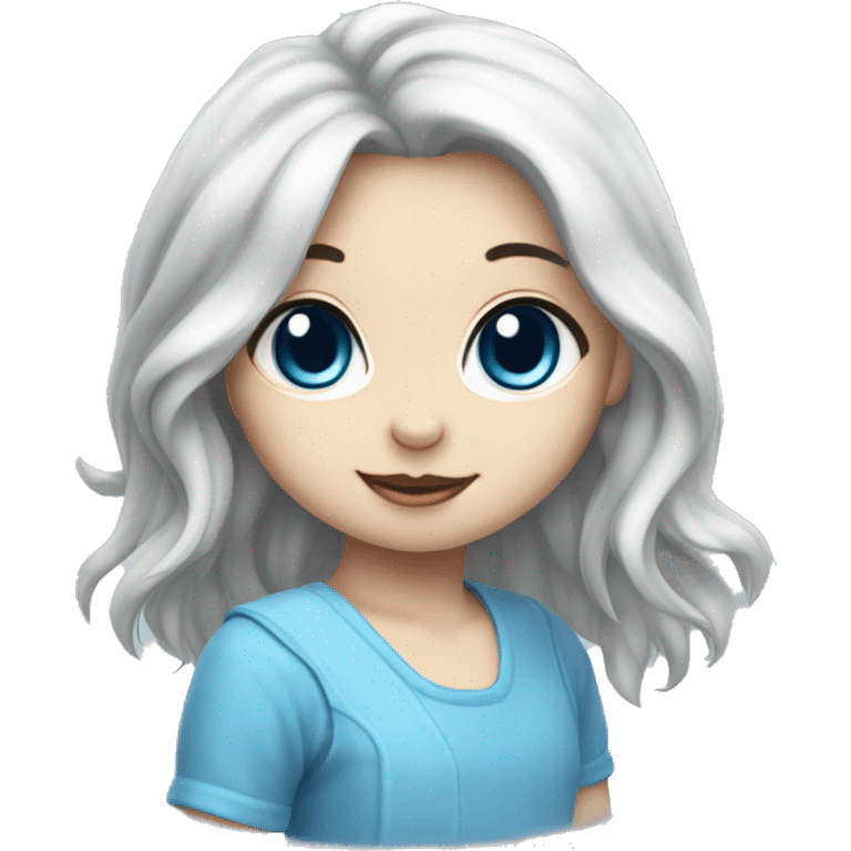 blue bicolor ragdoll kitten girl  emoji