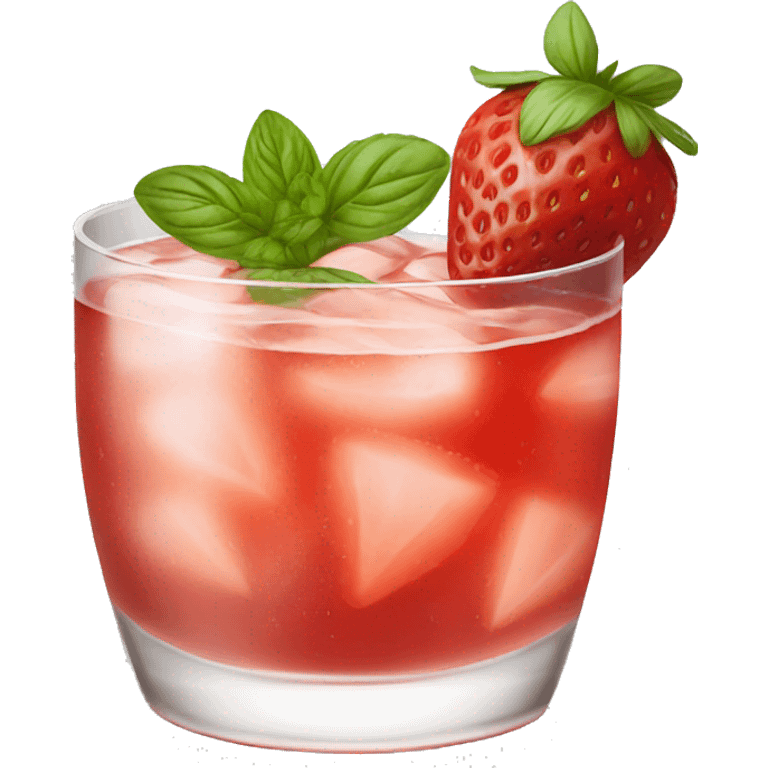 strawberry basil cocktail emoji