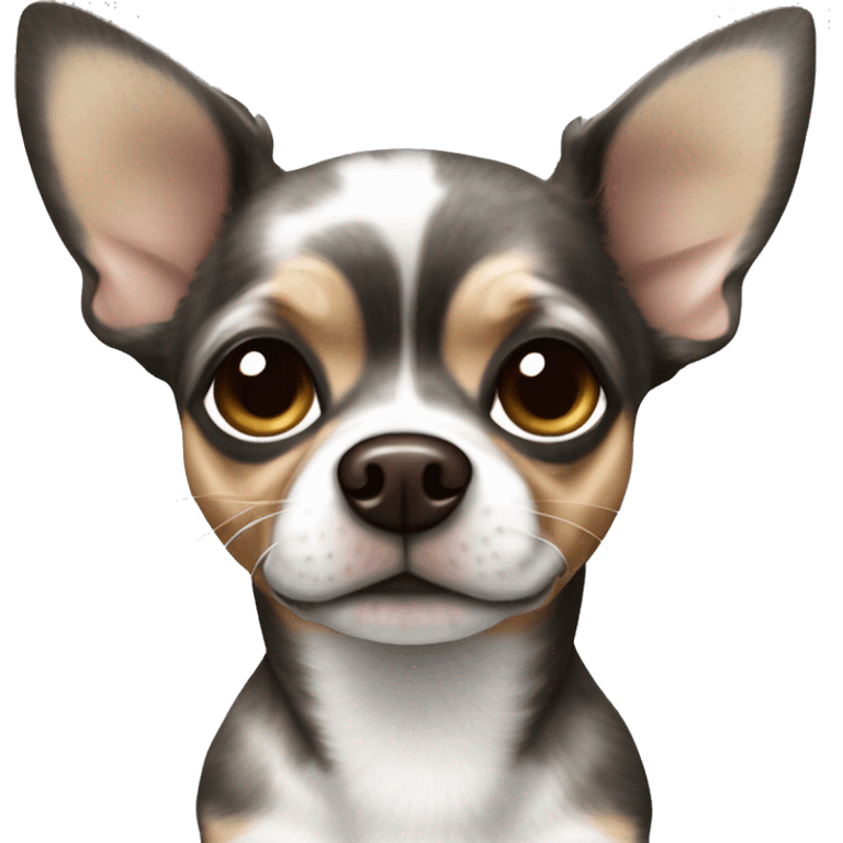 brown, black & gray dappled chihuahua  emoji