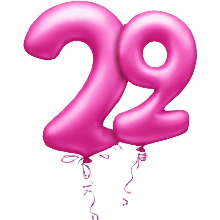 pink number balloons 2025 emoji