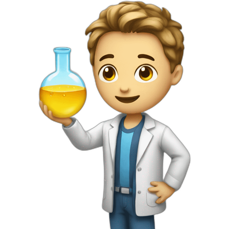 chemistry boy with can emoji