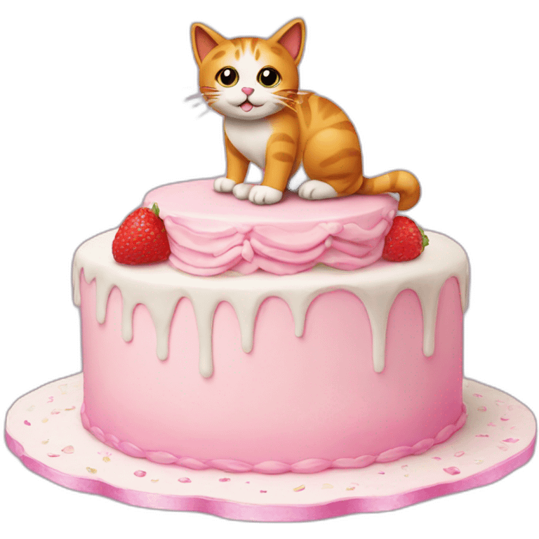 cat on top of cake emoji