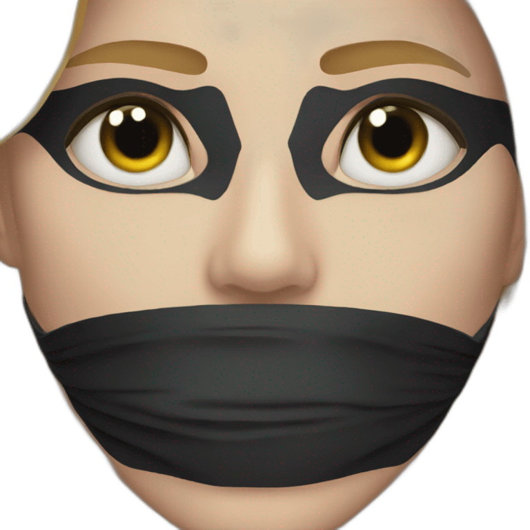 black mask eyes emoji