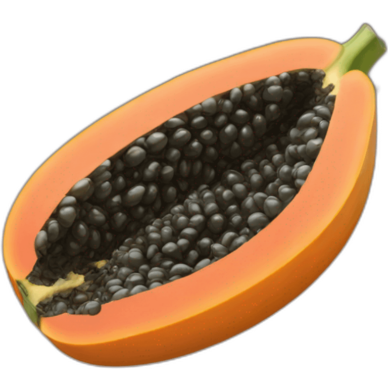 half a papaya emoji