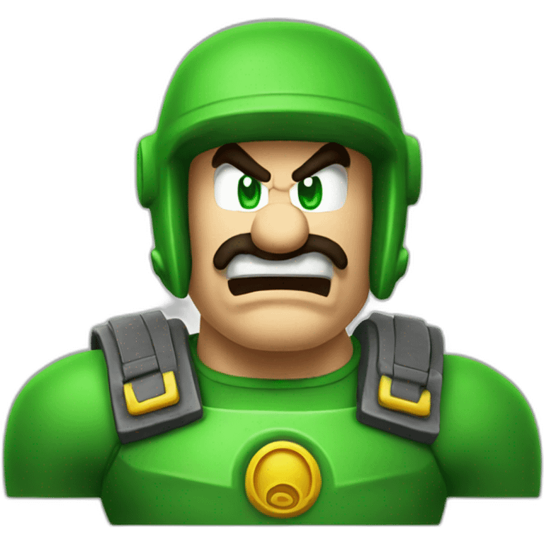 Luigi angry doomguy emoji