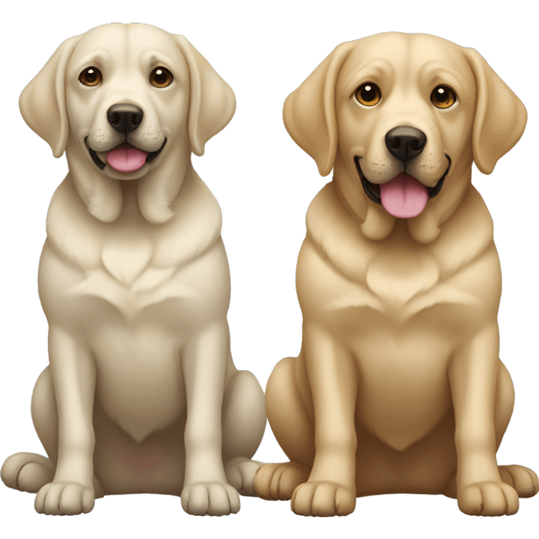 two labradors  emoji