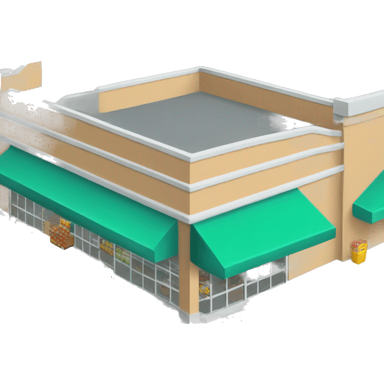 supermarket exterior structure emoji