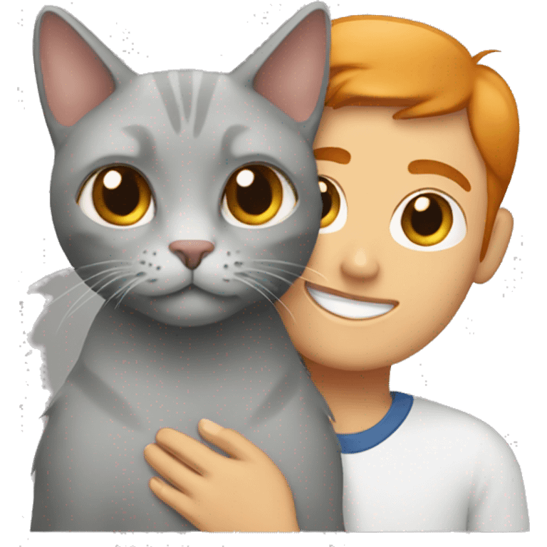 A grey cat with Ginger owner emoji