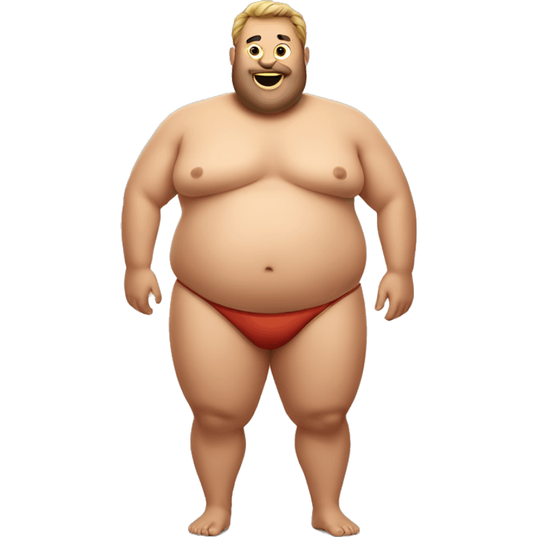 fat man in a bikinni emoji