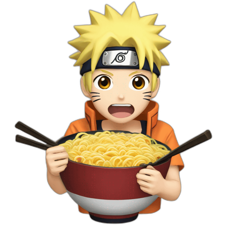 Naruto qui mange des ramen emoji