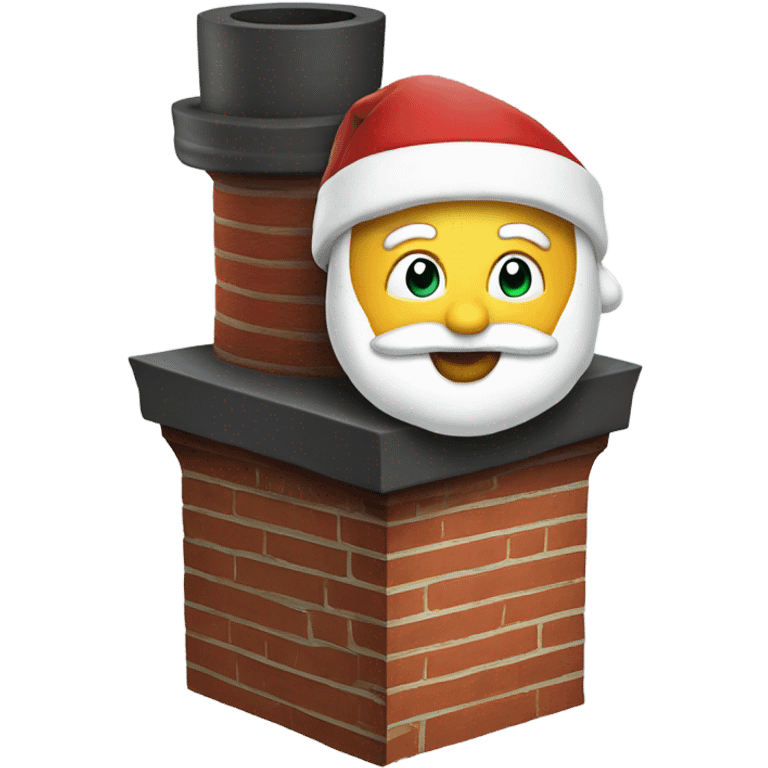 Santa coming down chimney  emoji