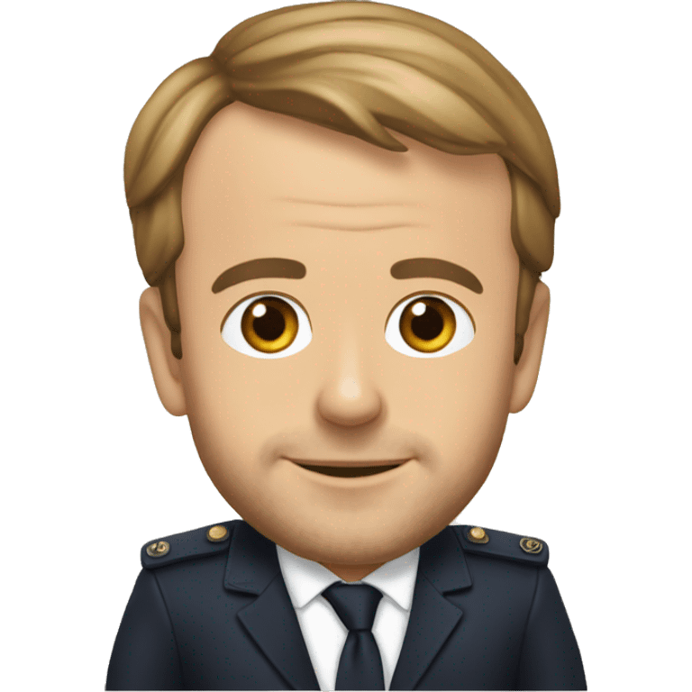 Emmanuel Macron qui fait le chien emoji