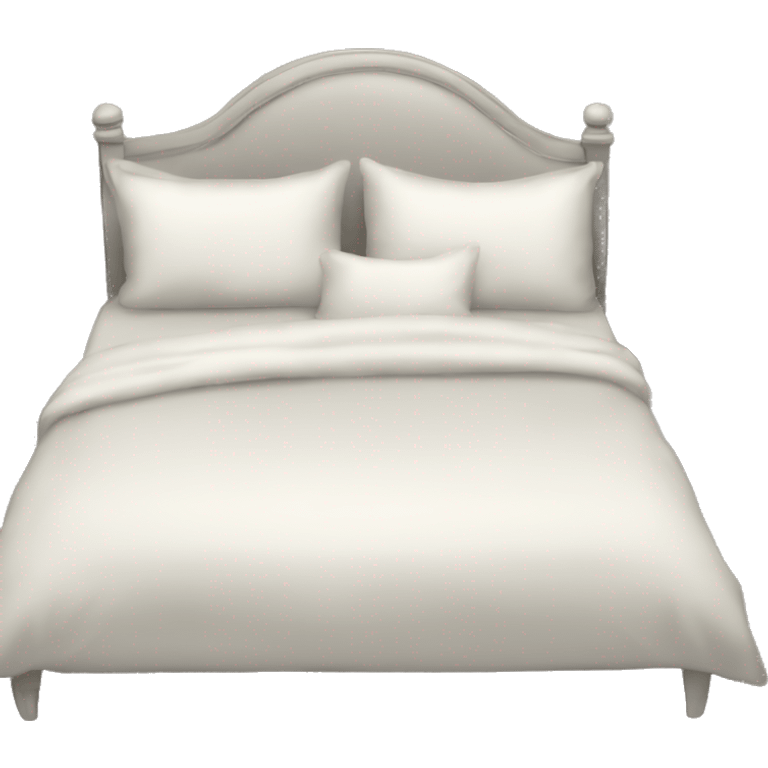 white luxery bed big plaide emoji