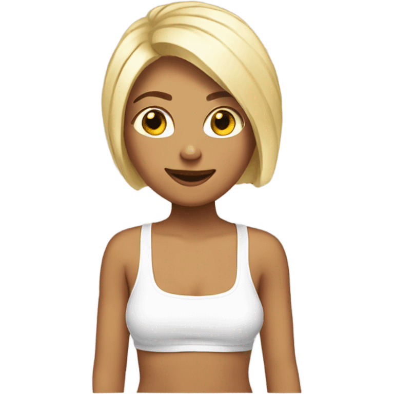 white strappy tank top emoji