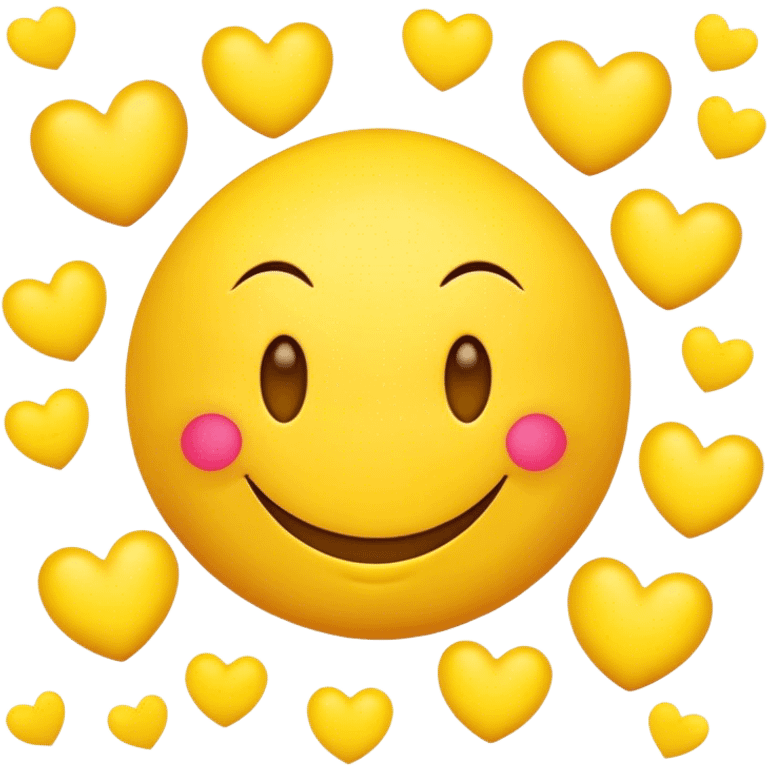 Smiley face with hearts emoji