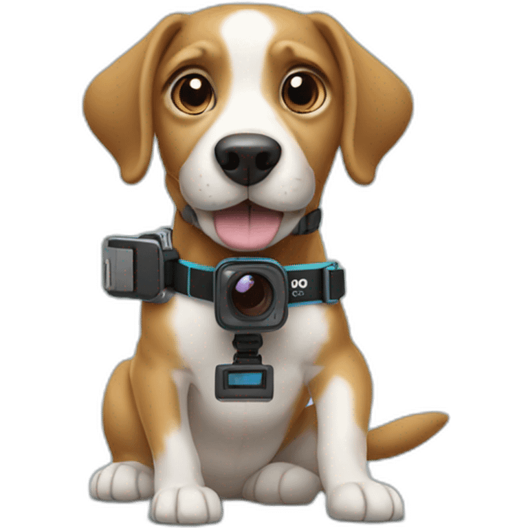 dog holding a gopro emoji