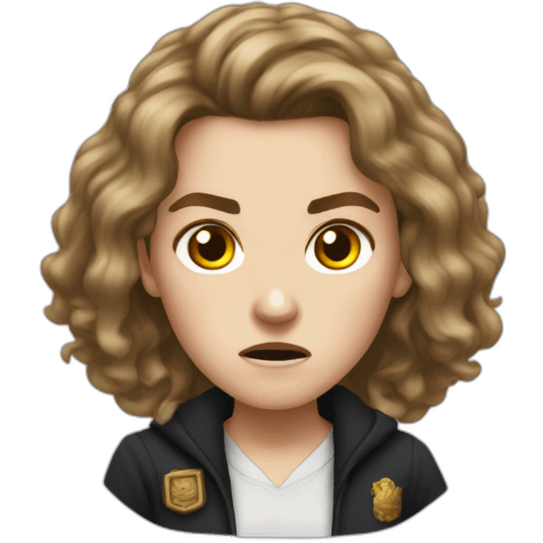 White Hermione granger angry emoji