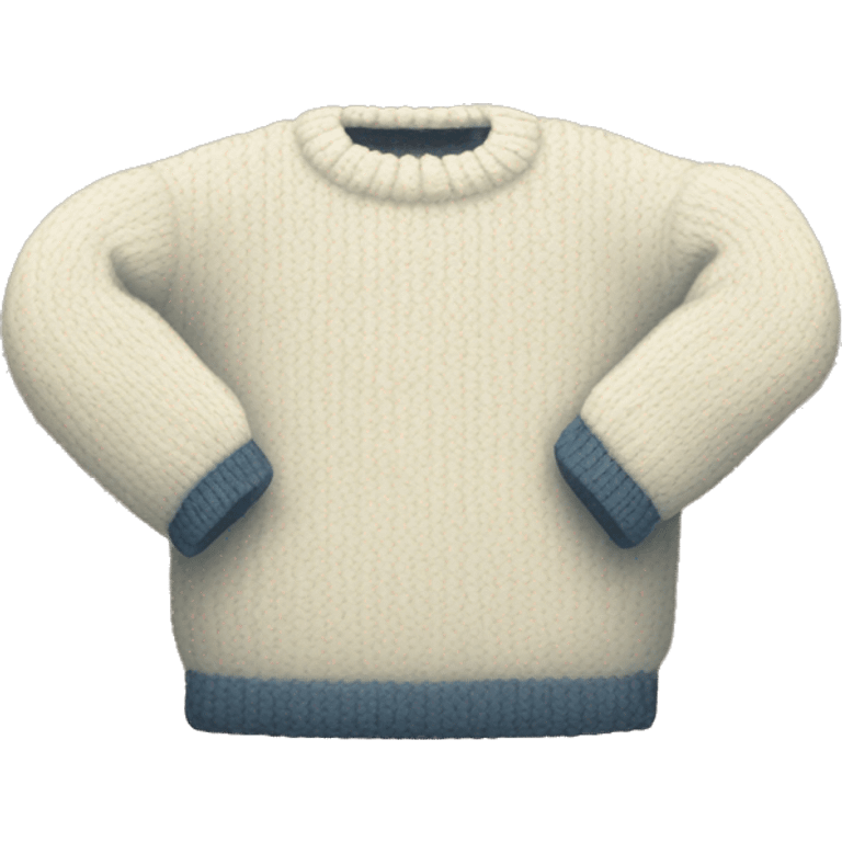 Worn out white wool sweater  emoji