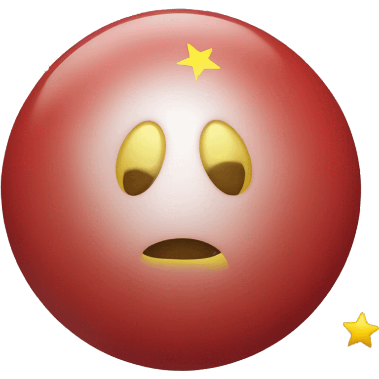 red ball with big yellow star emoji