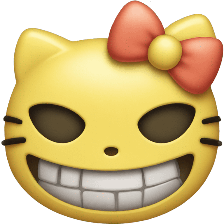 Yellow hello kitty mad emoji