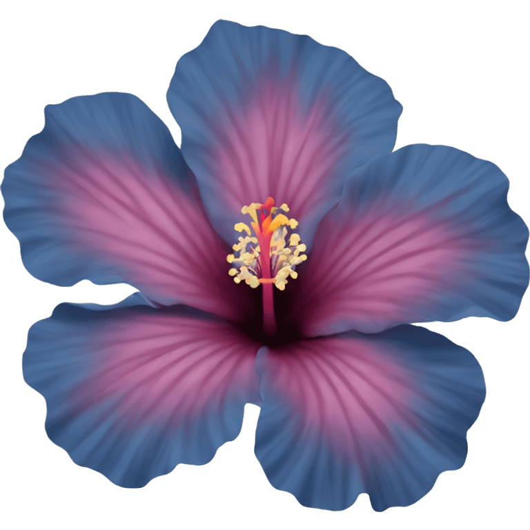 Blue hibiscus flower emoji