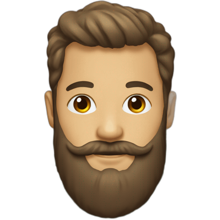 The beard is made from a Christmas tree emoji