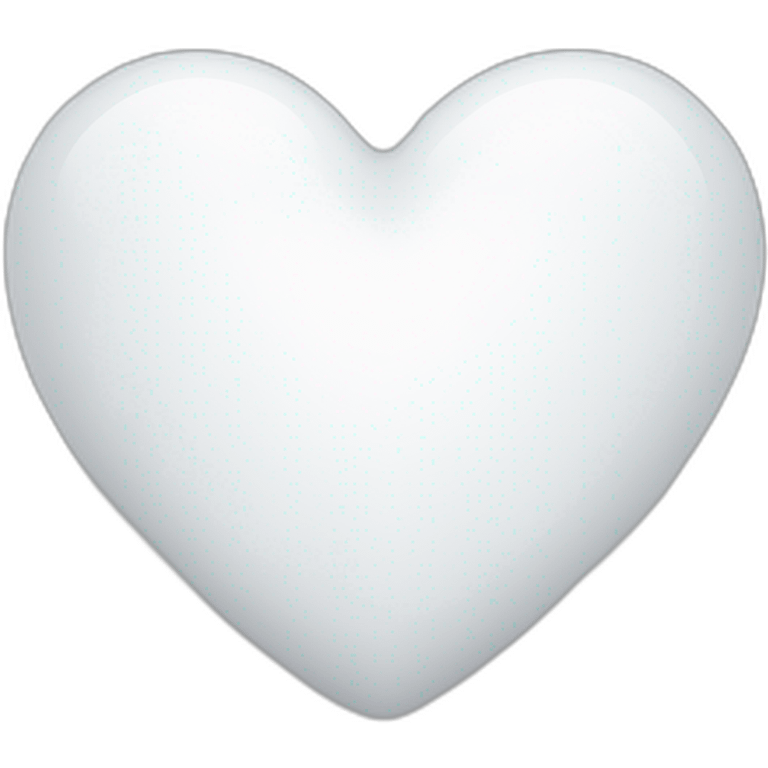 shiny white heart emoji