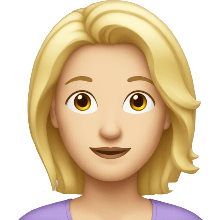 white mid age adult head woman with blonde hair emoji