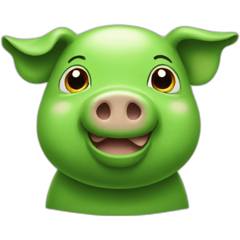 Green pig emoji