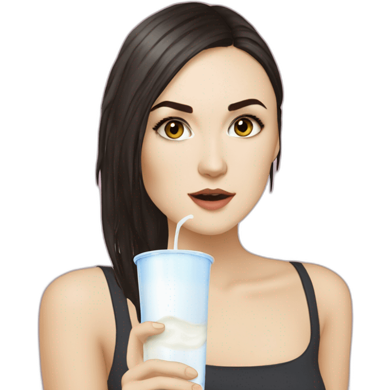 Sasha grey drinking milk rain emoji