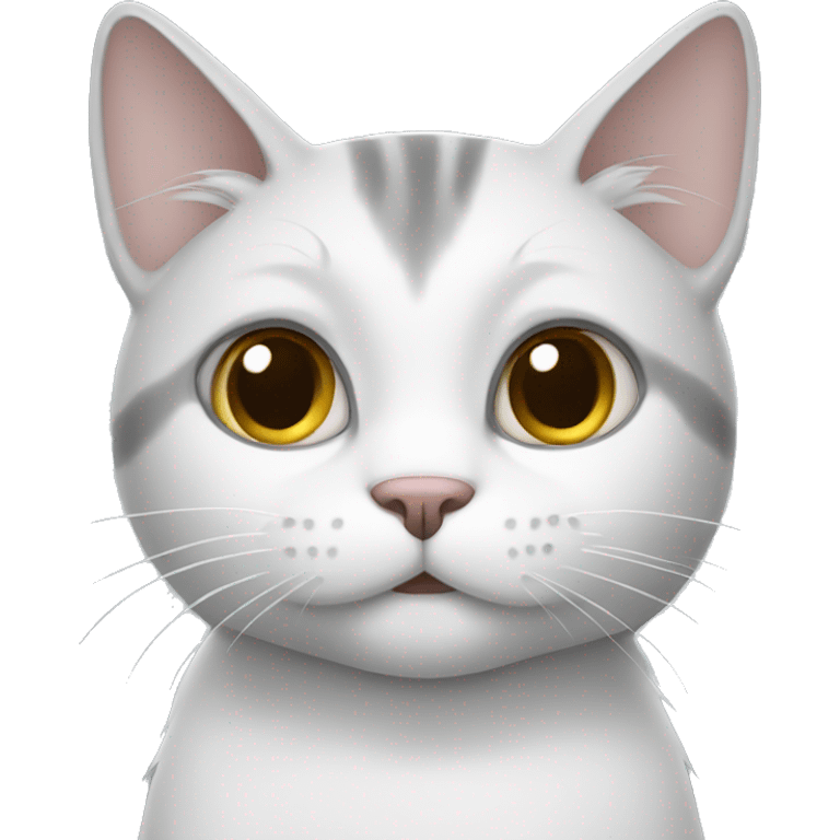 White and grey cat emoji