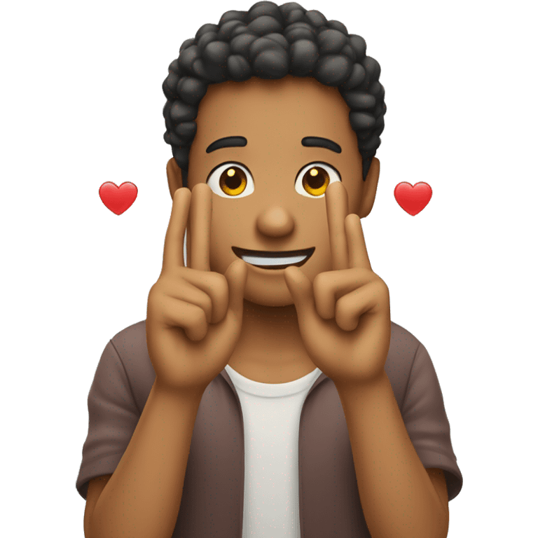 love sign with fingers emoji