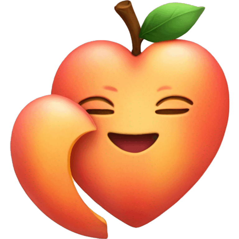 heart and peach emoji