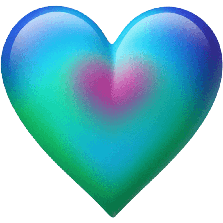 Green and blue ombré heart  emoji